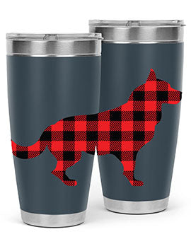 Dog Style 120# Tumbler in stainless steel with vibrant dog-themed design, showcasing its double wall vacuum insulation.