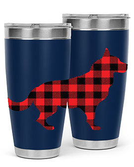 Dog Style 120# Tumbler in stainless steel with vibrant dog-themed design, showcasing its double wall vacuum insulation.