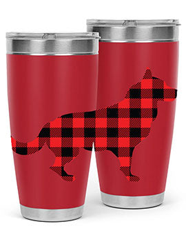 Dog Style 120# Tumbler in stainless steel with vibrant dog-themed design, showcasing its double wall vacuum insulation.