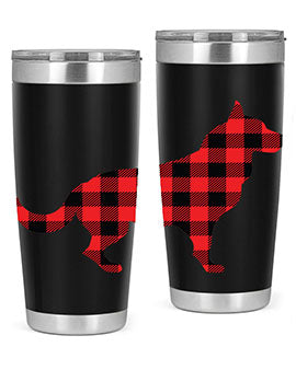 Dog Style 120# Tumbler in stainless steel with vibrant dog-themed design, showcasing its double wall vacuum insulation.