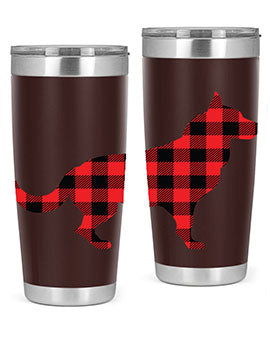 Dog Style 120# Tumbler in stainless steel with vibrant dog-themed design, showcasing its double wall vacuum insulation.