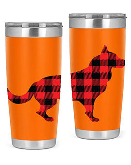 Dog Style 120# Tumbler in stainless steel with vibrant dog-themed design, showcasing its double wall vacuum insulation.