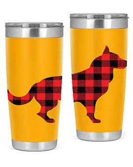Dog Style 120# Tumbler in stainless steel with vibrant dog-themed design, showcasing its double wall vacuum insulation.