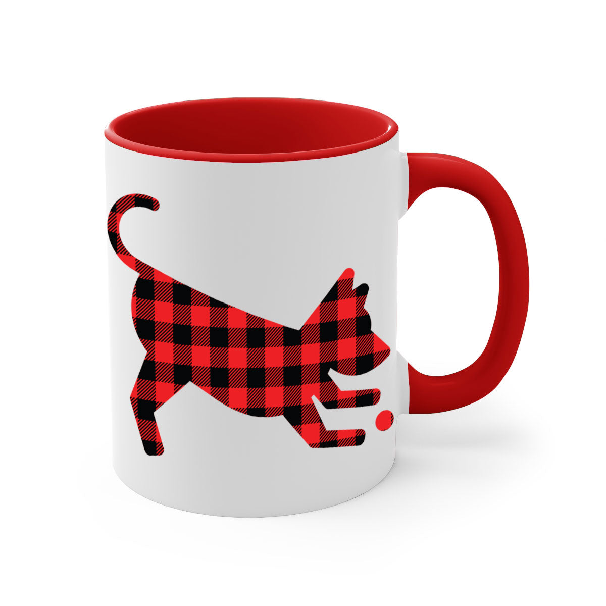 Dog Style 114# Mug featuring a glossy finish with a colored handle and interior, available in multiple colors and sizes.