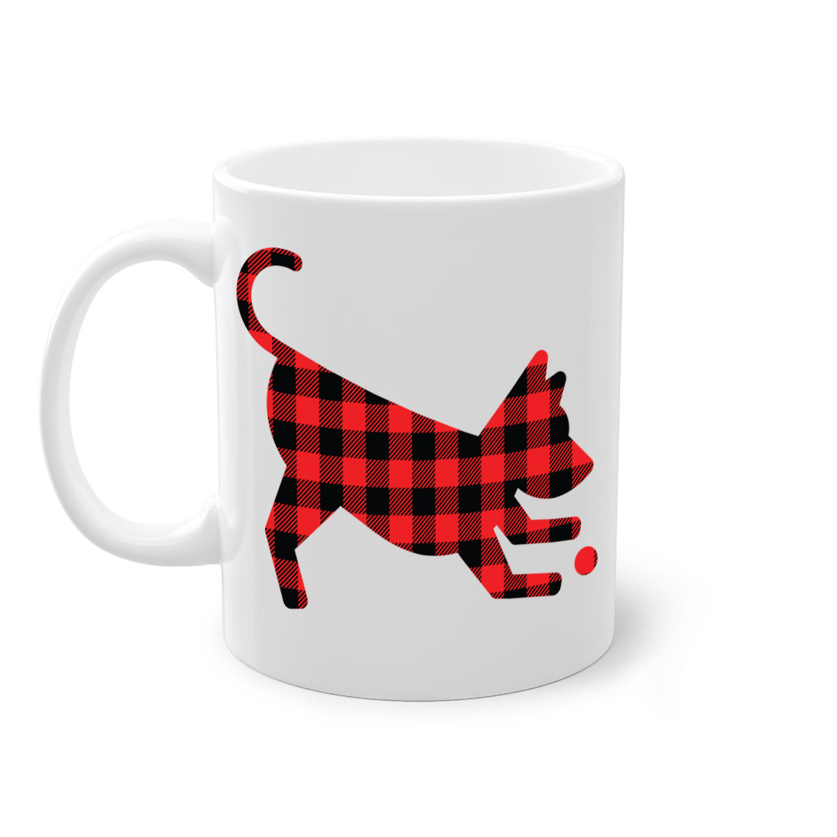 Dog Style 114# Mug featuring a glossy finish with a colored handle and interior, available in multiple colors and sizes.