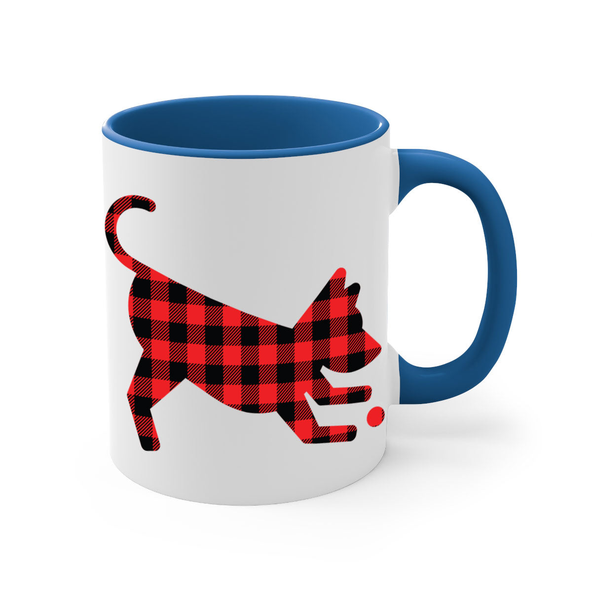 Dog Style 114# Mug featuring a glossy finish with a colored handle and interior, available in multiple colors and sizes.