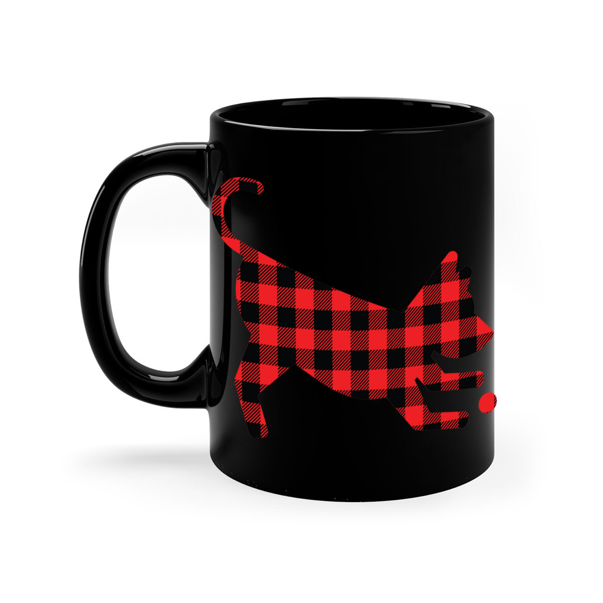 Dog Style 114# Mug featuring a glossy finish with a colored handle and interior, available in multiple colors and sizes.