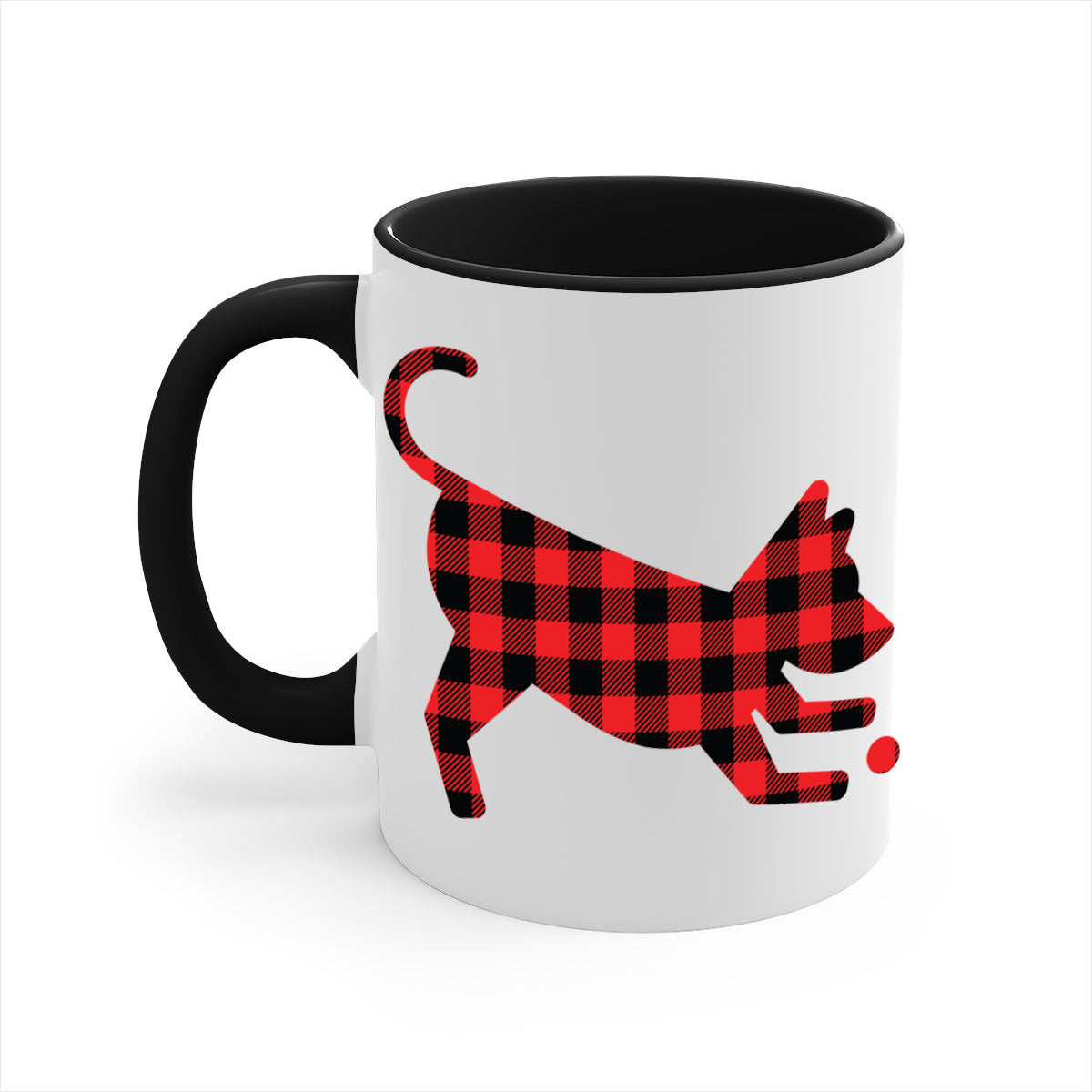Dog Style 114# Mug featuring a glossy finish with a colored handle and interior, available in multiple colors and sizes.