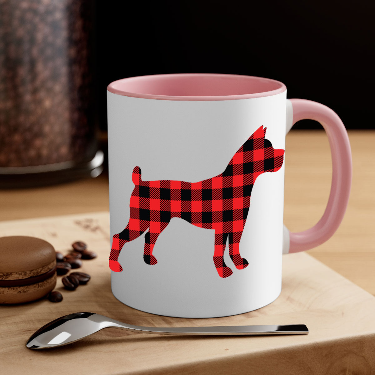 Dog Style 117# Mug featuring a two-tone design with a colored handle and glossy finish, available in multiple colors.