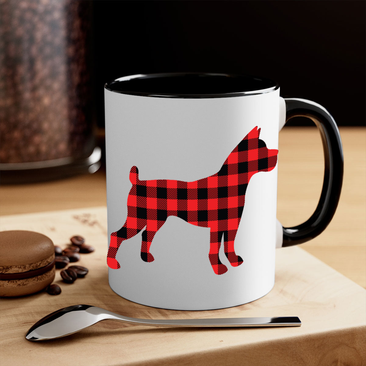 Dog Style 117# Mug featuring a two-tone design with a colored handle and glossy finish, available in multiple colors.