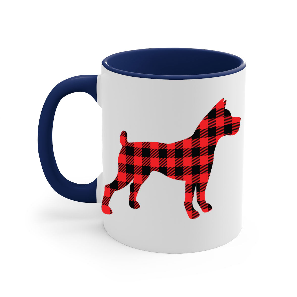 Dog Style 117# Mug featuring a two-tone design with a colored handle and glossy finish, available in multiple colors.