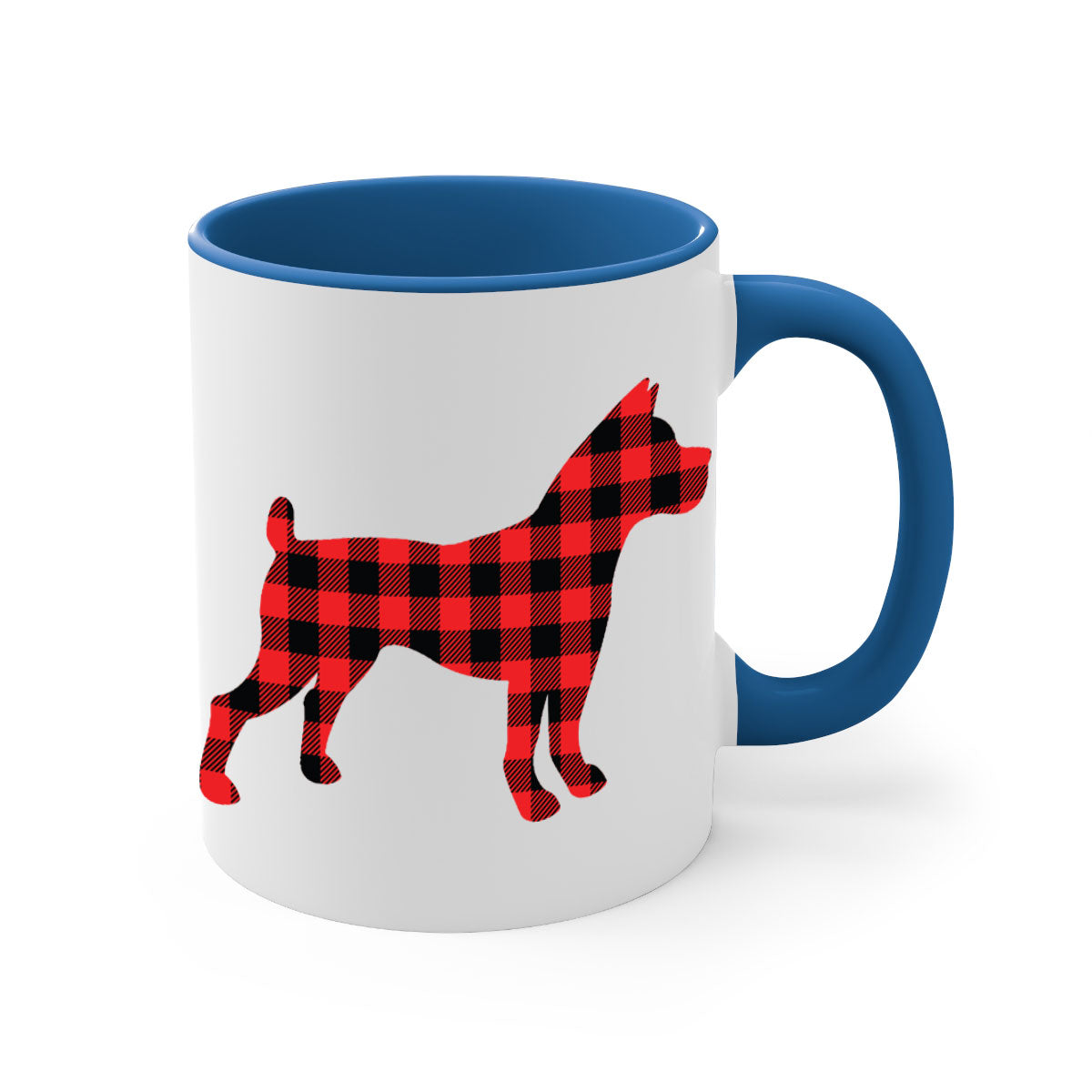 Dog Style 117# Mug featuring a two-tone design with a colored handle and glossy finish, available in multiple colors.