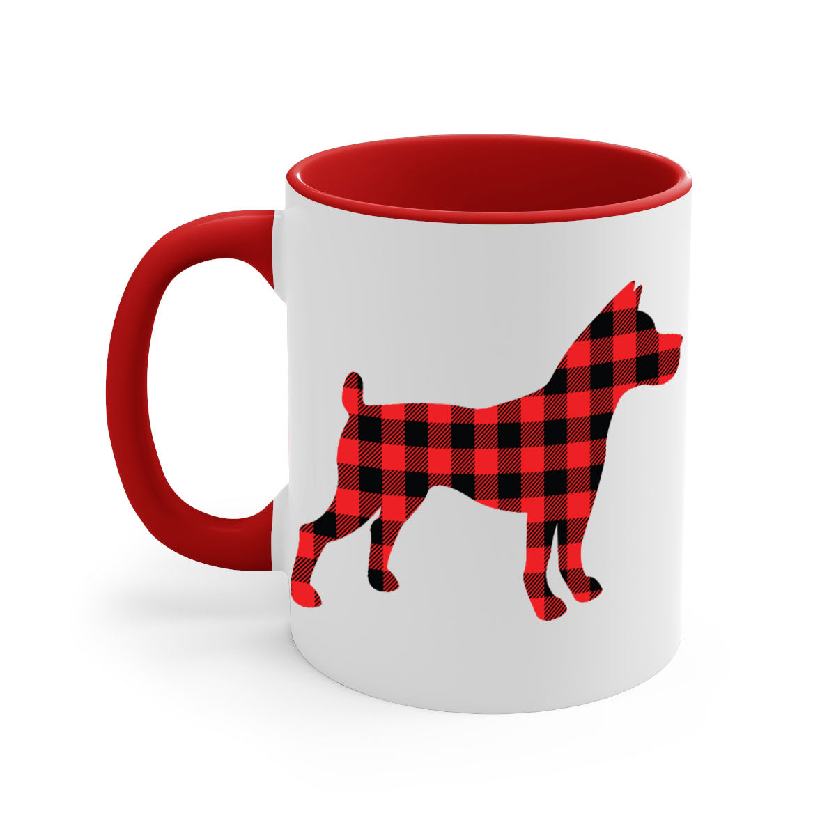 Dog Style 117# Mug featuring a two-tone design with a colored handle and glossy finish, available in multiple colors.