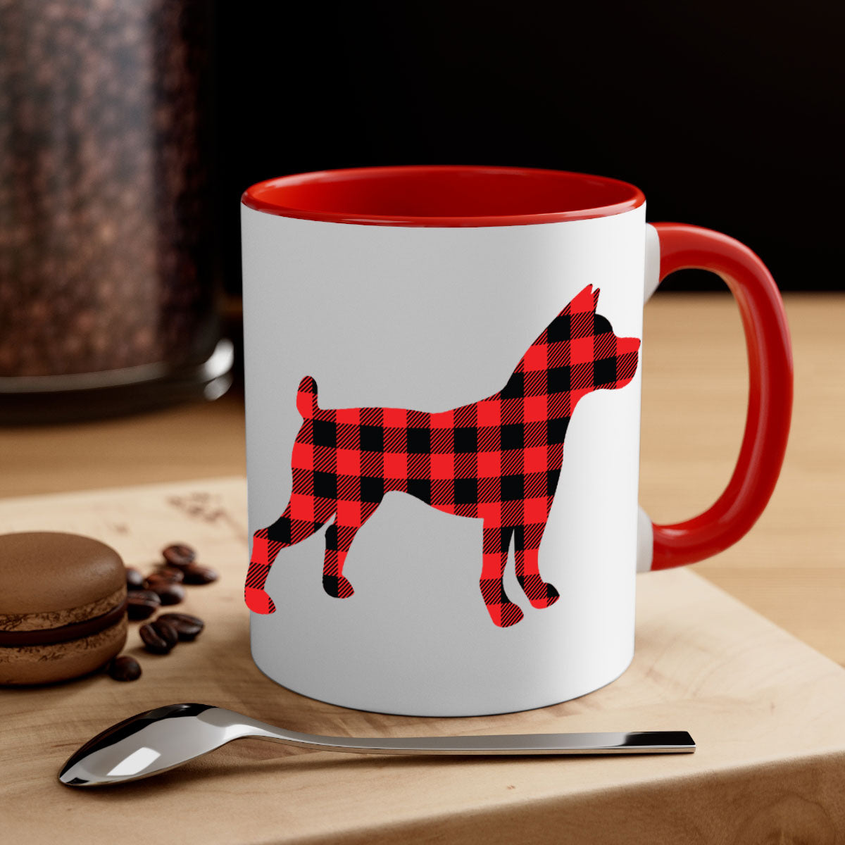 Dog Style 117# Mug featuring a two-tone design with a colored handle and glossy finish, available in multiple colors.