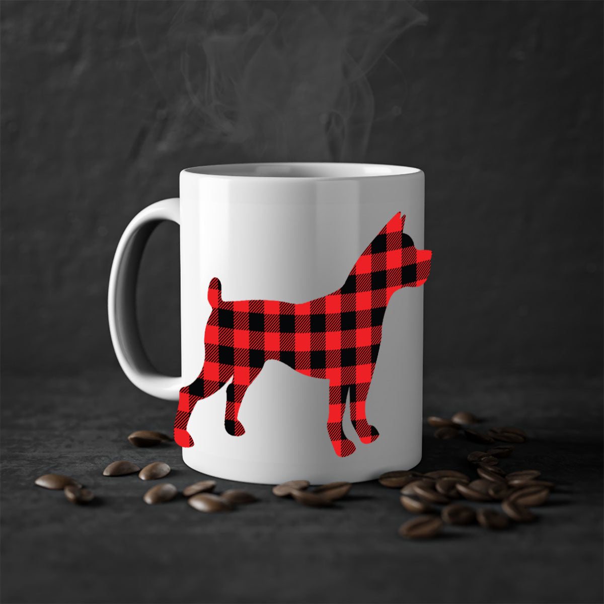 Dog Style 117# Mug featuring a two-tone design with a colored handle and glossy finish, available in multiple colors.