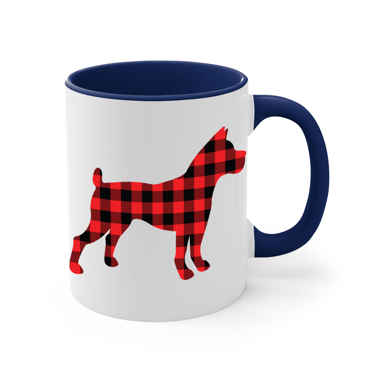 Dog Style 117# Mug featuring a two-tone design with a colored handle and glossy finish, available in multiple colors.