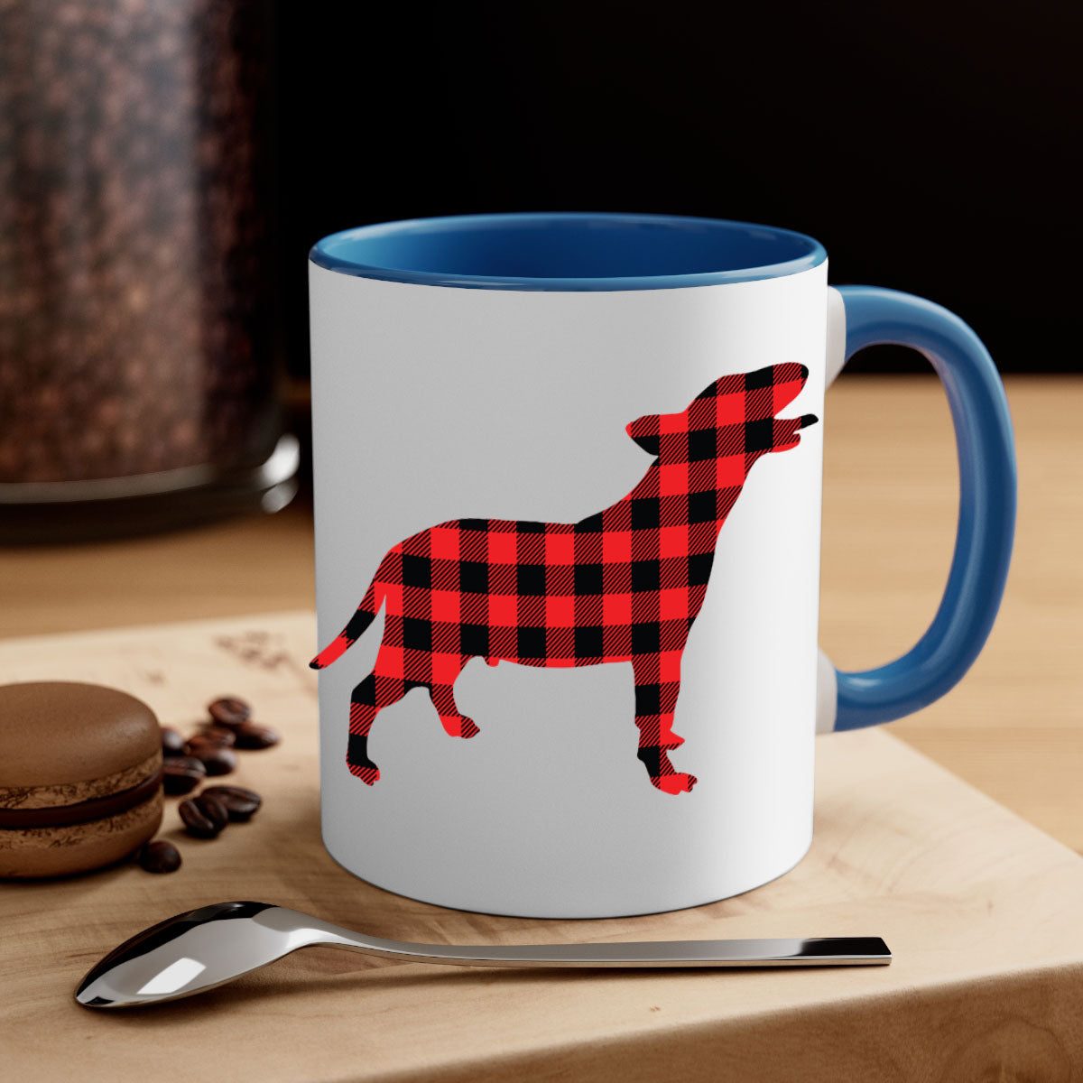 Dog Style 119# Mug featuring a two-tone design with a colored handle and glossy finish, available in multiple colors.