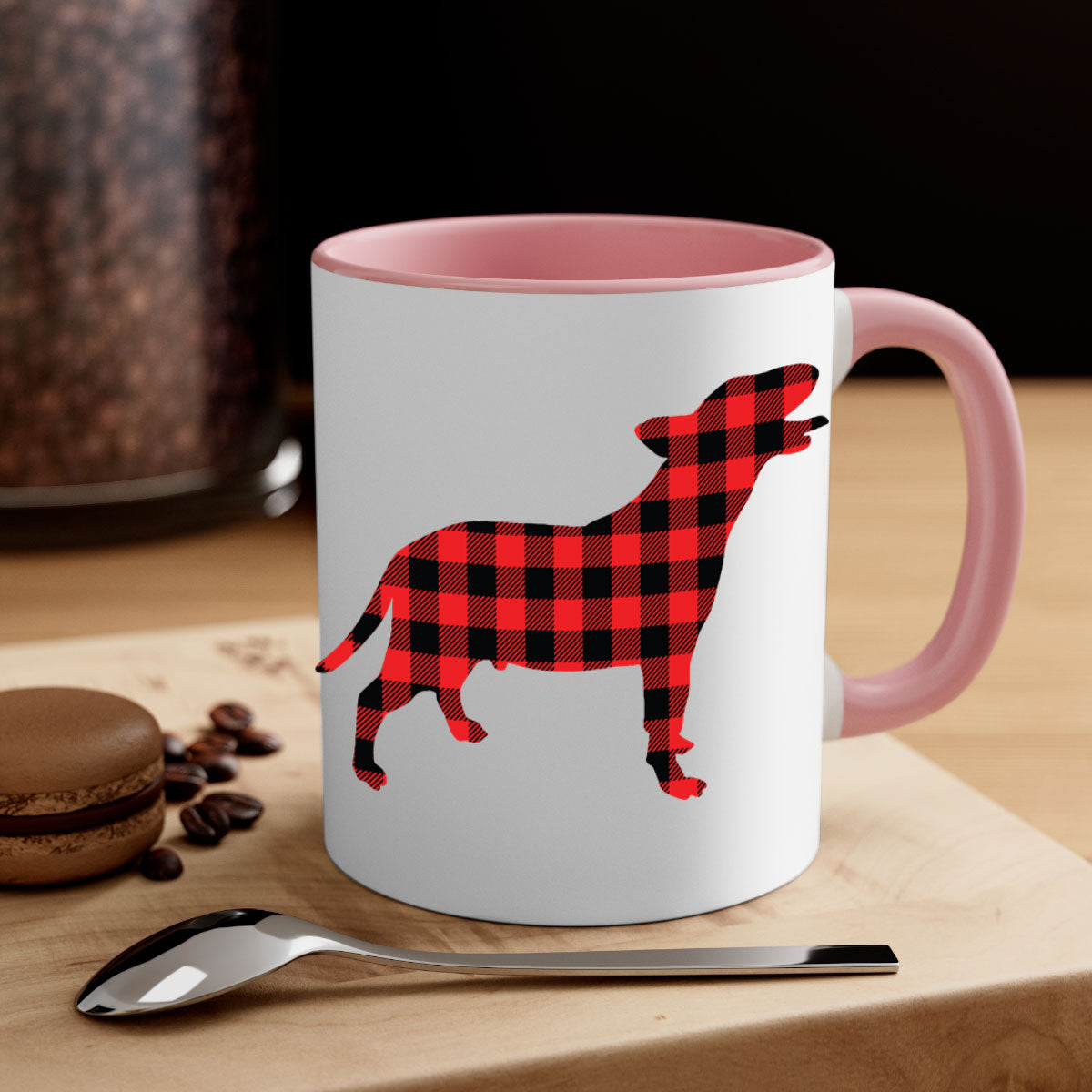 Dog Style 119# Mug featuring a two-tone design with a colored handle and glossy finish, available in multiple colors.