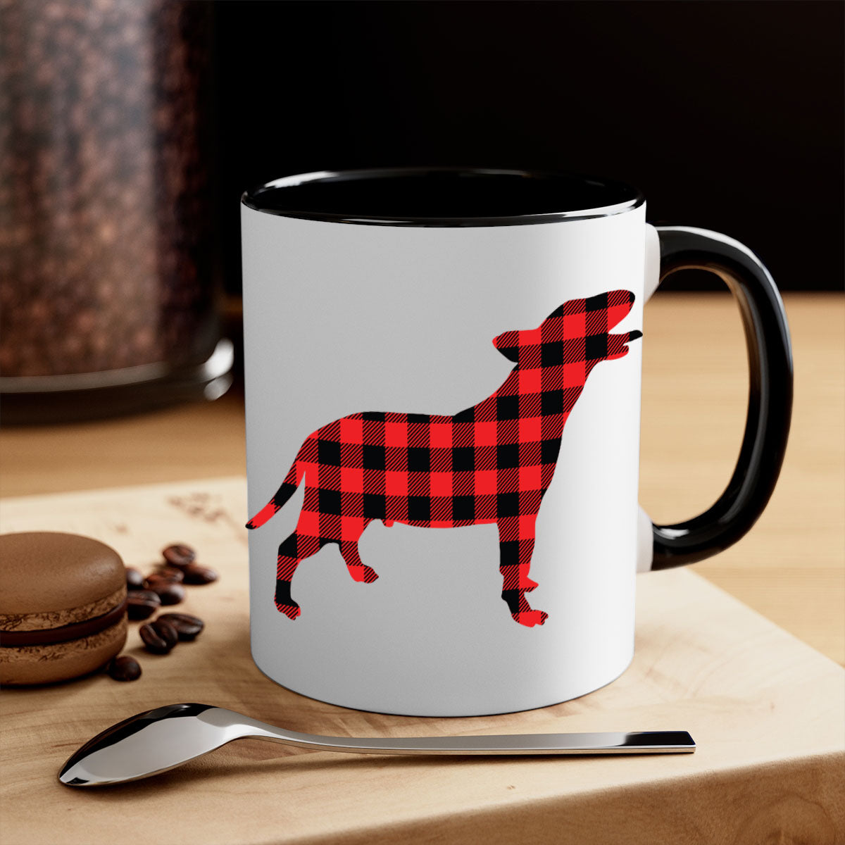 Dog Style 119# Mug featuring a two-tone design with a colored handle and glossy finish, available in multiple colors.