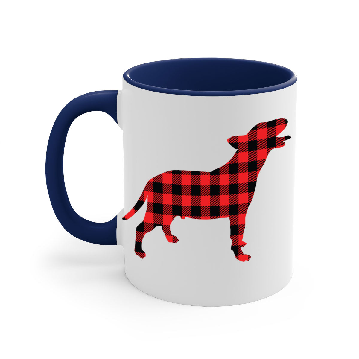 Dog Style 119# Mug featuring a two-tone design with a colored handle and glossy finish, available in multiple colors.