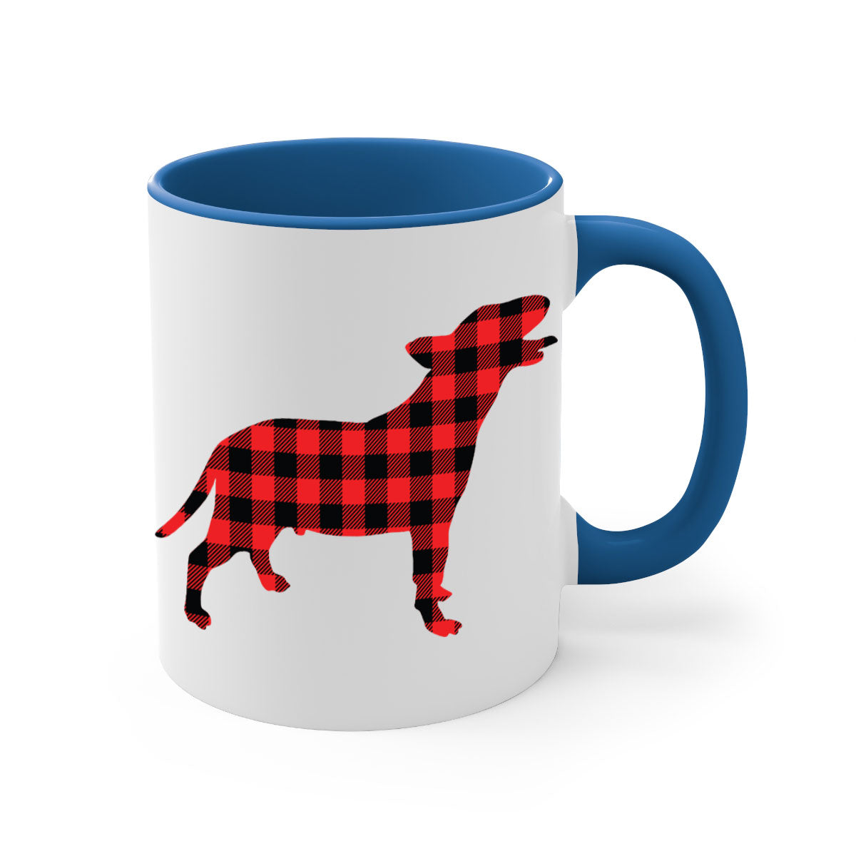 Dog Style 119# Mug featuring a two-tone design with a colored handle and glossy finish, available in multiple colors.