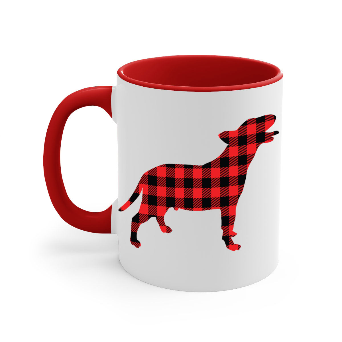 Dog Style 119# Mug featuring a two-tone design with a colored handle and glossy finish, available in multiple colors.