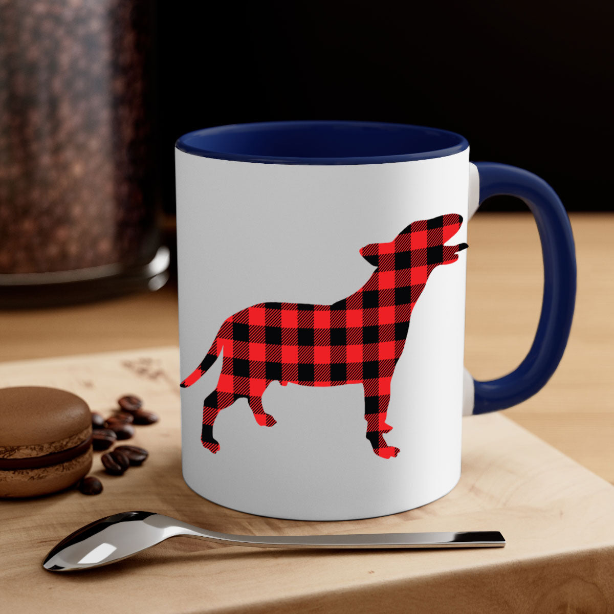 Dog Style 119# Mug featuring a two-tone design with a colored handle and glossy finish, available in multiple colors.