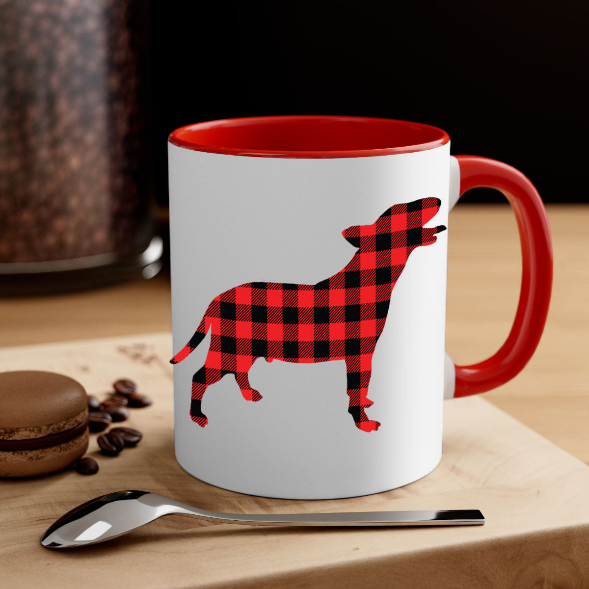 Dog Style 119# Mug featuring a two-tone design with a colored handle and glossy finish, available in multiple colors.