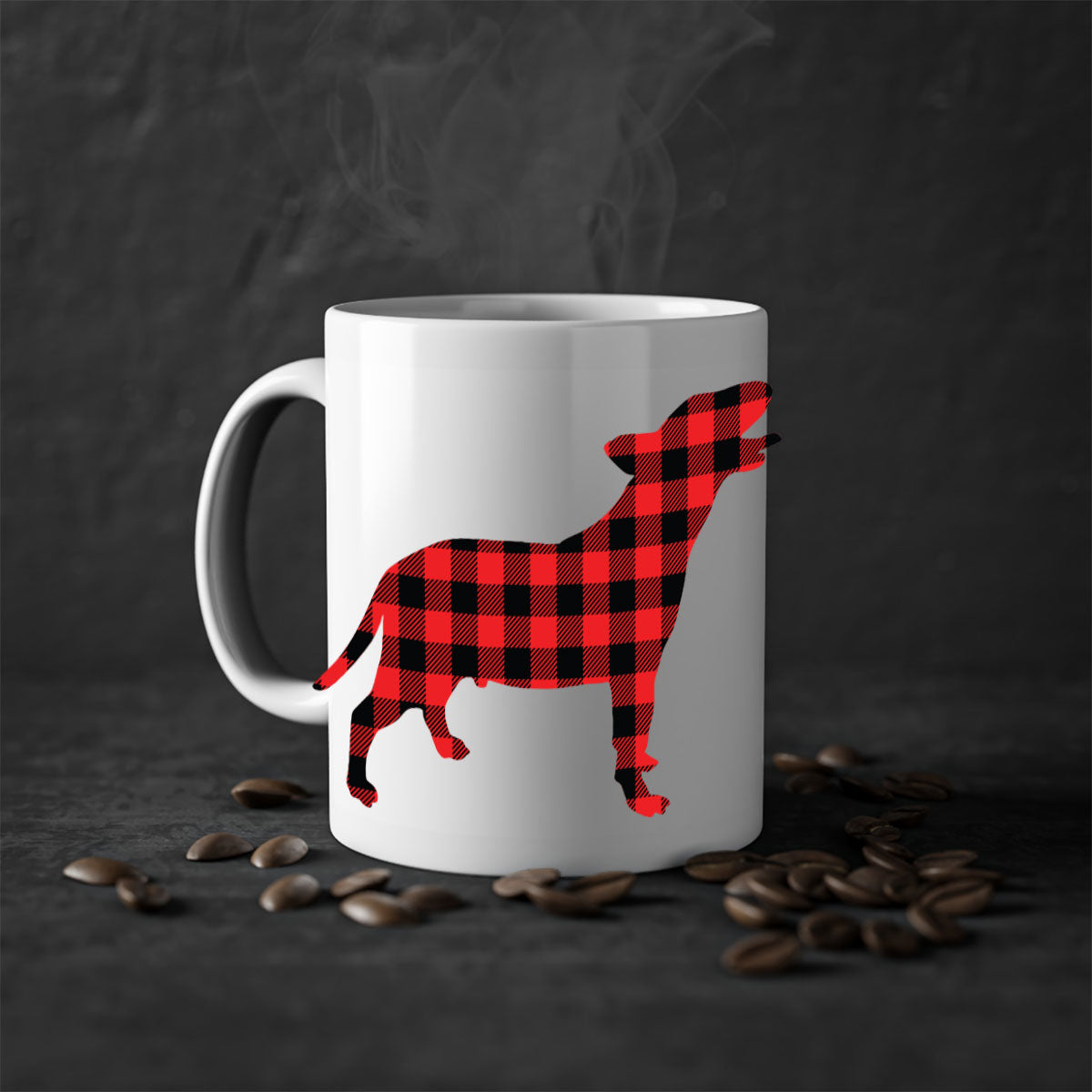 Dog Style 119# Mug featuring a two-tone design with a colored handle and glossy finish, available in multiple colors.