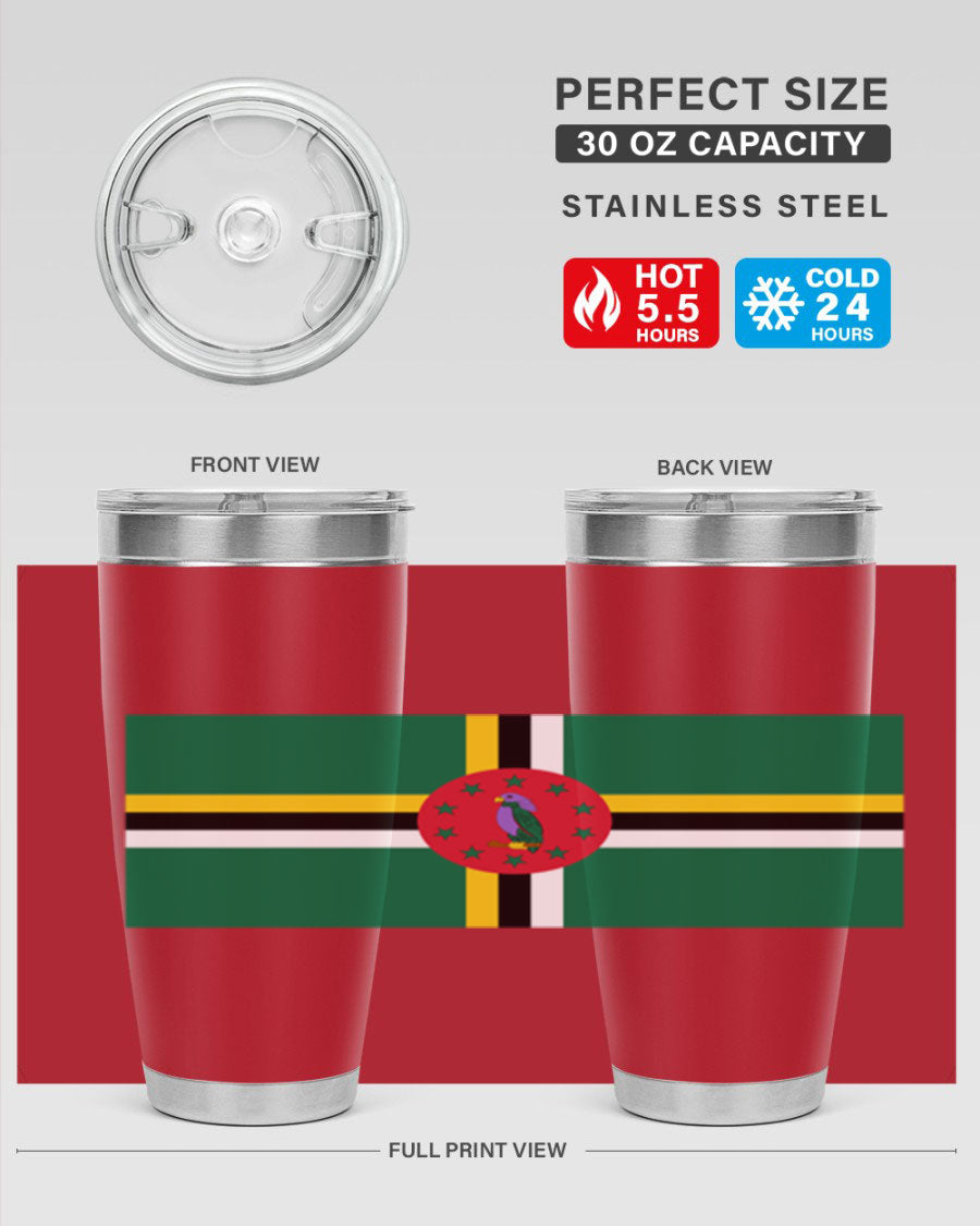 Dominica 149# Tumbler, a stylish 20oz double wall vacuum stainless steel tumbler with a vibrant design, perfect for hot and cold beverages.