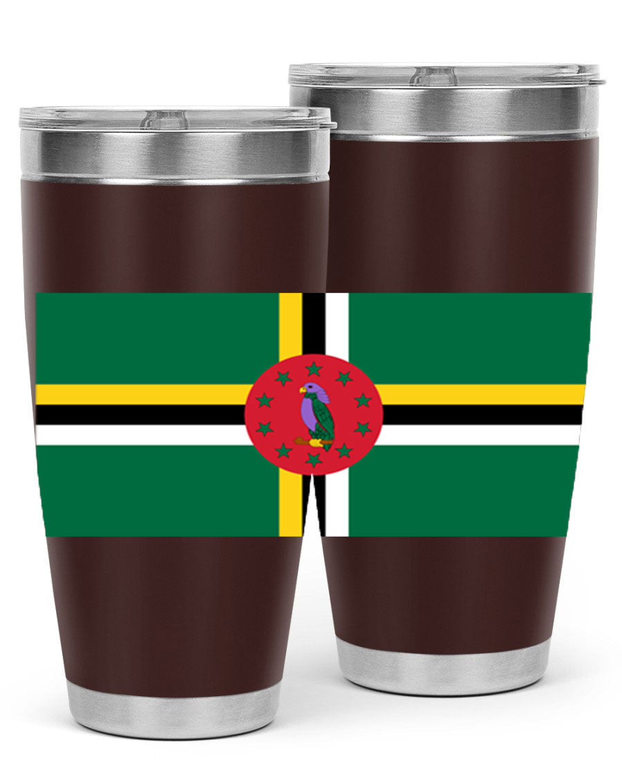Dominica 149# Tumbler, a stylish 20oz double wall vacuum stainless steel tumbler with a vibrant design, perfect for hot and cold beverages.