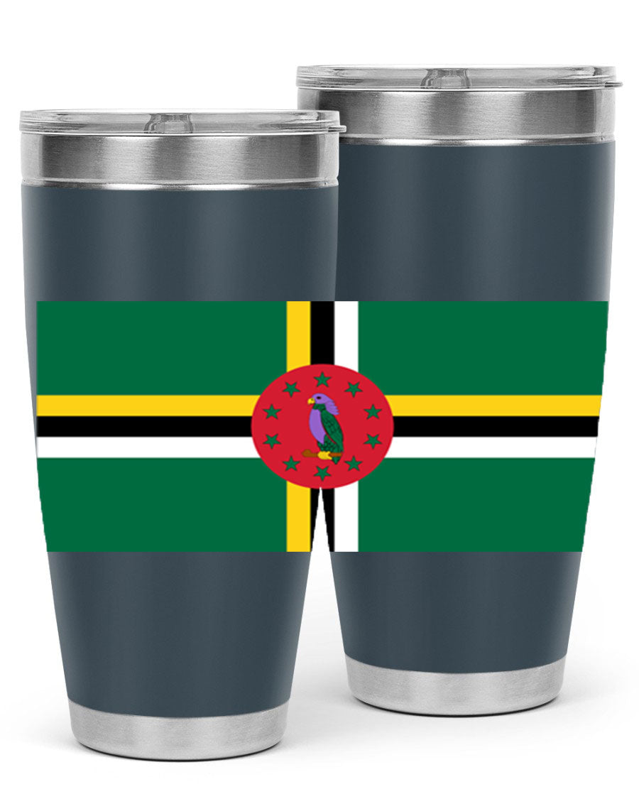 Dominica 149# Tumbler, a stylish 20oz double wall vacuum stainless steel tumbler with a vibrant design, perfect for hot and cold beverages.