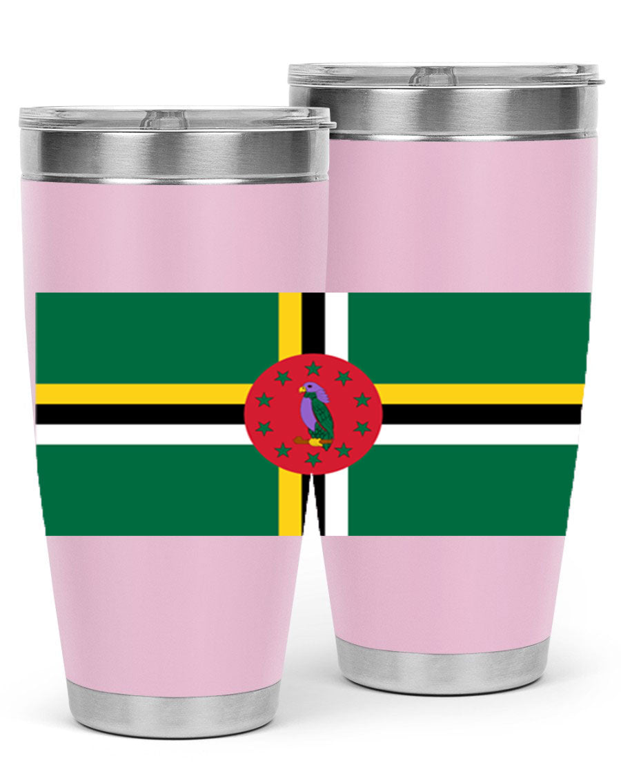 Dominica 149# Tumbler, a stylish 20oz double wall vacuum stainless steel tumbler with a vibrant design, perfect for hot and cold beverages.