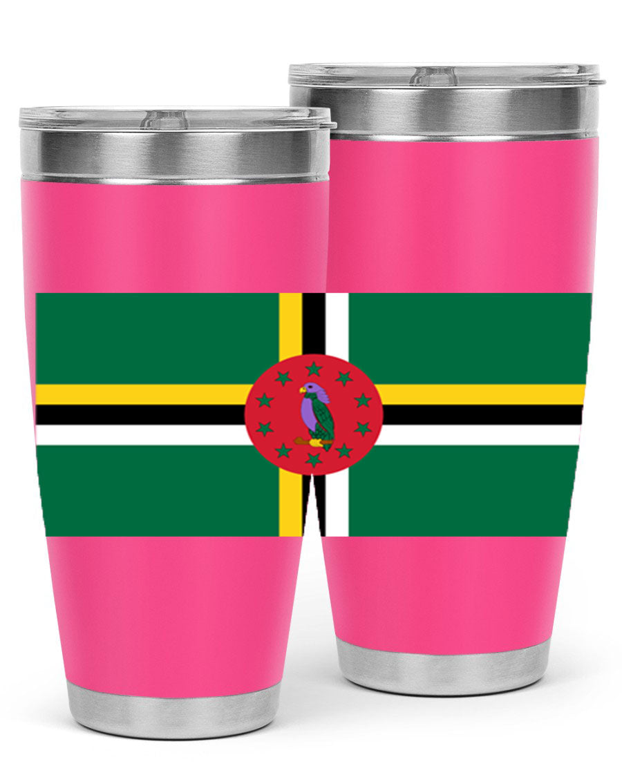 Dominica 149# Tumbler, a stylish 20oz double wall vacuum stainless steel tumbler with a vibrant design, perfect for hot and cold beverages.