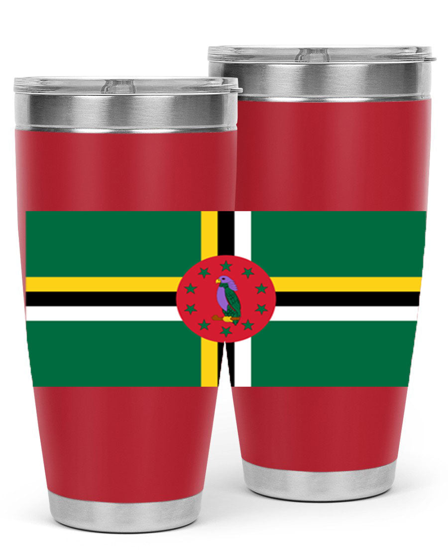 Dominica 149# Tumbler, a stylish 20oz double wall vacuum stainless steel tumbler with a vibrant design, perfect for hot and cold beverages.