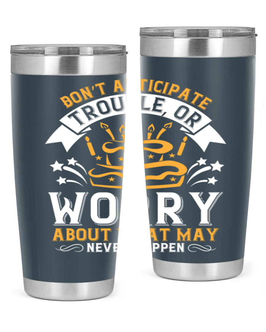 Stylish 20oz and 30oz stainless steel tumblers with motivational quote, featuring double wall vacuum insulation and drink-thru lid.