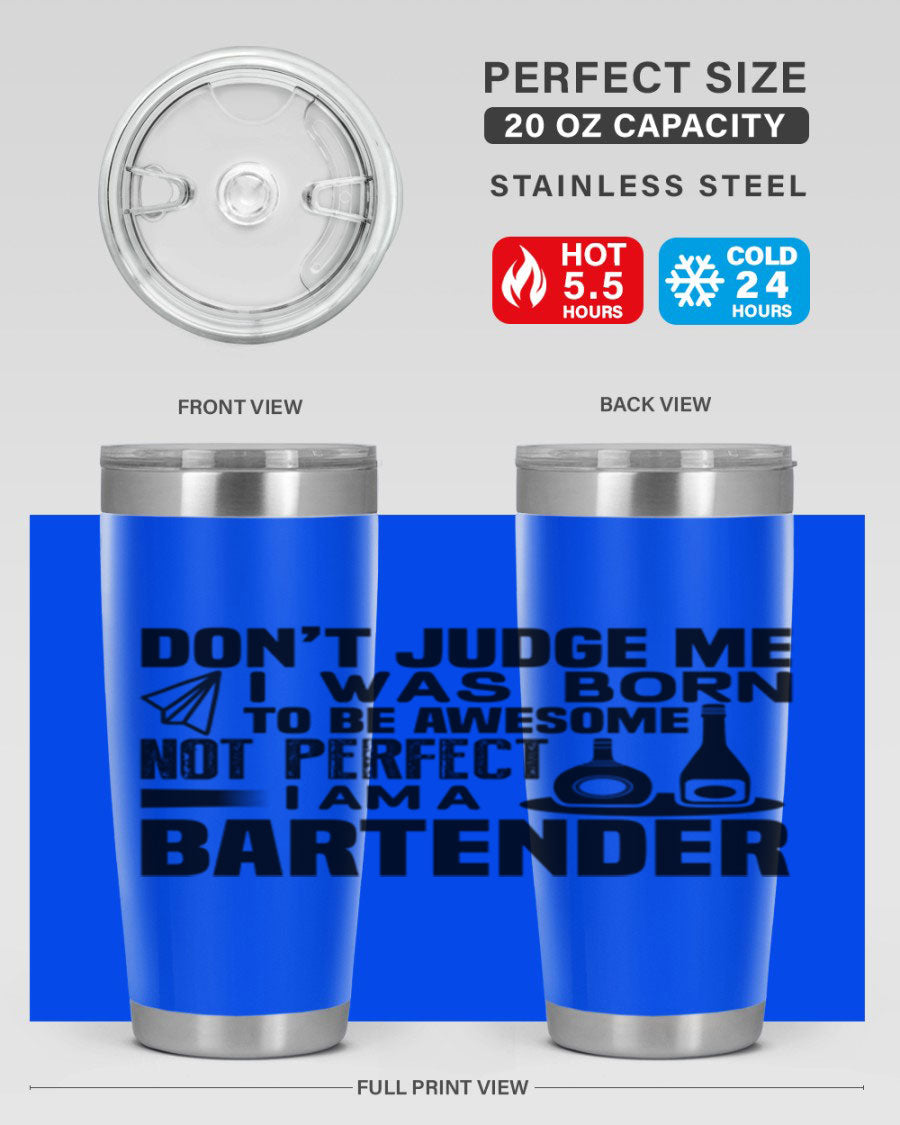 DON’T JUDGE ME Style 4# tumbler, double wall vacuum stainless steel with copper lining, featuring a press-in drink-thru lid.