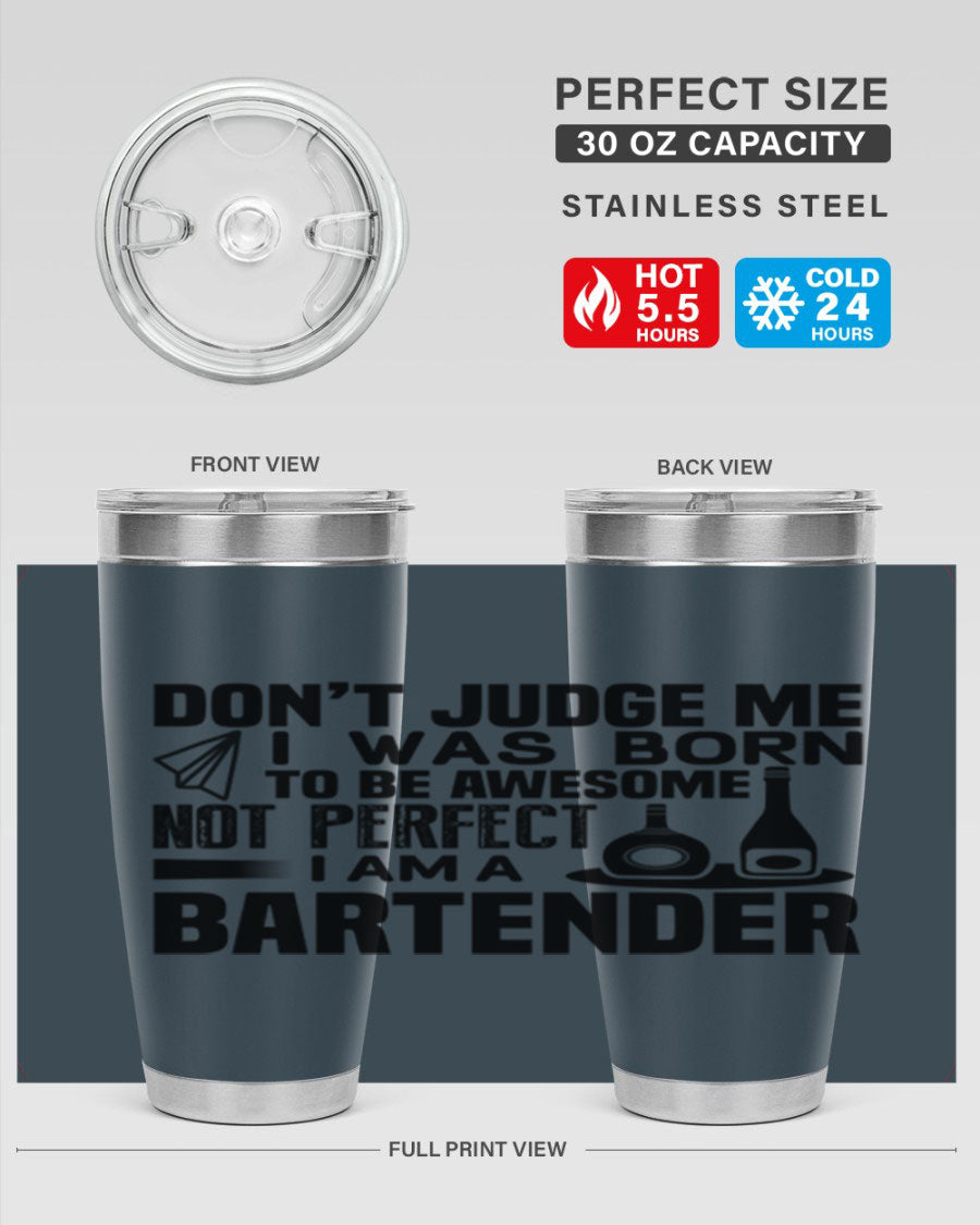 DON’T JUDGE ME Style 4# tumbler, double wall vacuum stainless steel with copper lining, featuring a press-in drink-thru lid.
