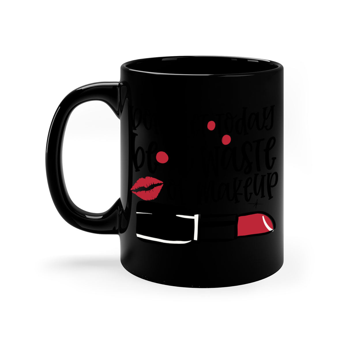Stylish ceramic mug with a motivational design, featuring a colored handle and glossy finish, available in multiple colors.
