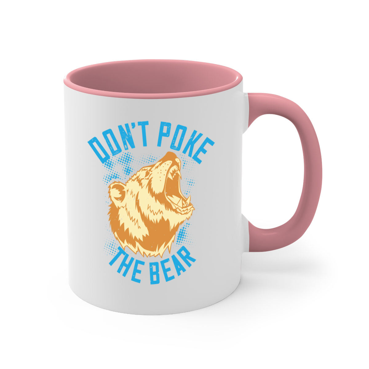 Don’t poke the bear 8# Mug featuring a glossy finish, colored handle, and interior, available in multiple colors.