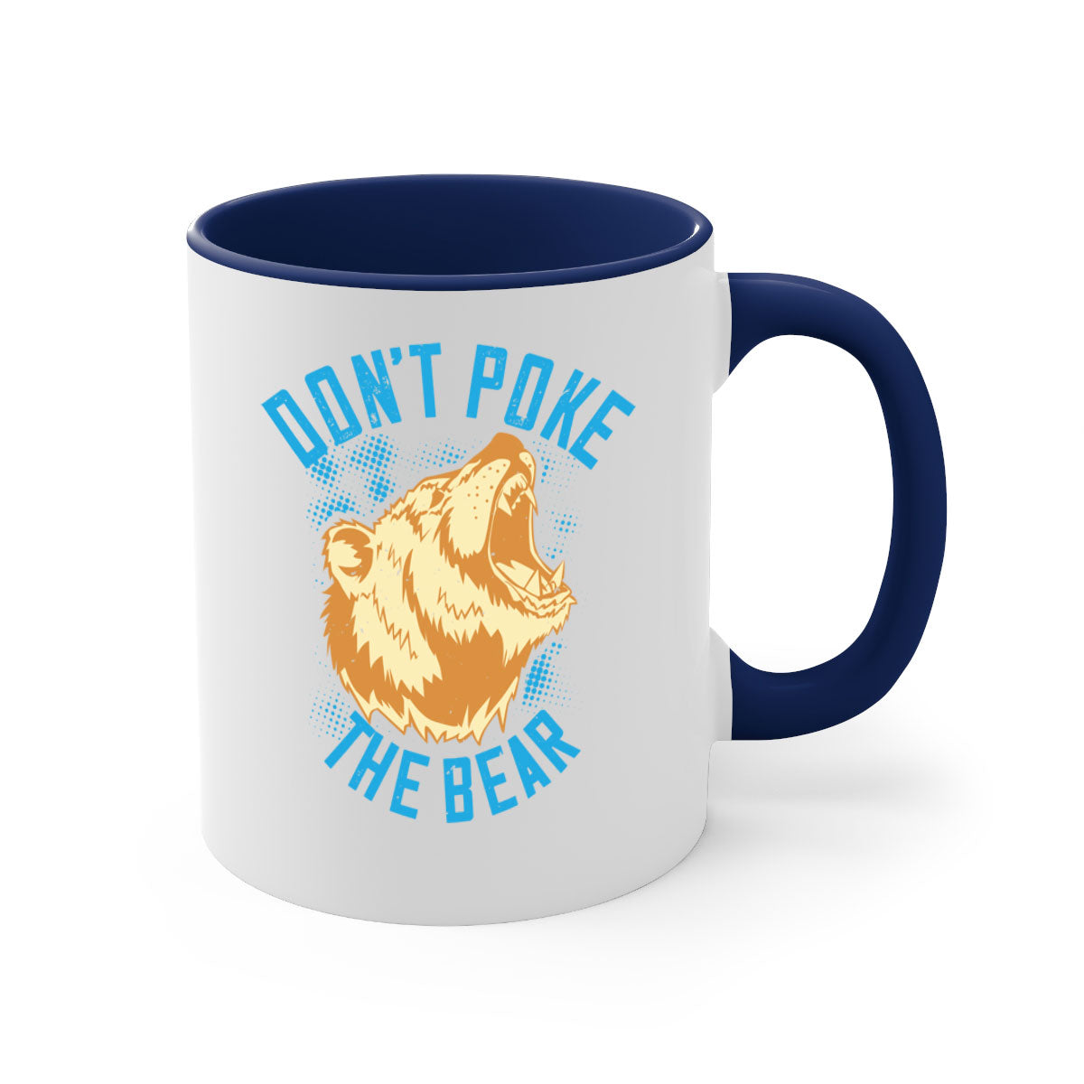 Don’t poke the bear 8# Mug featuring a glossy finish, colored handle, and interior, available in multiple colors.