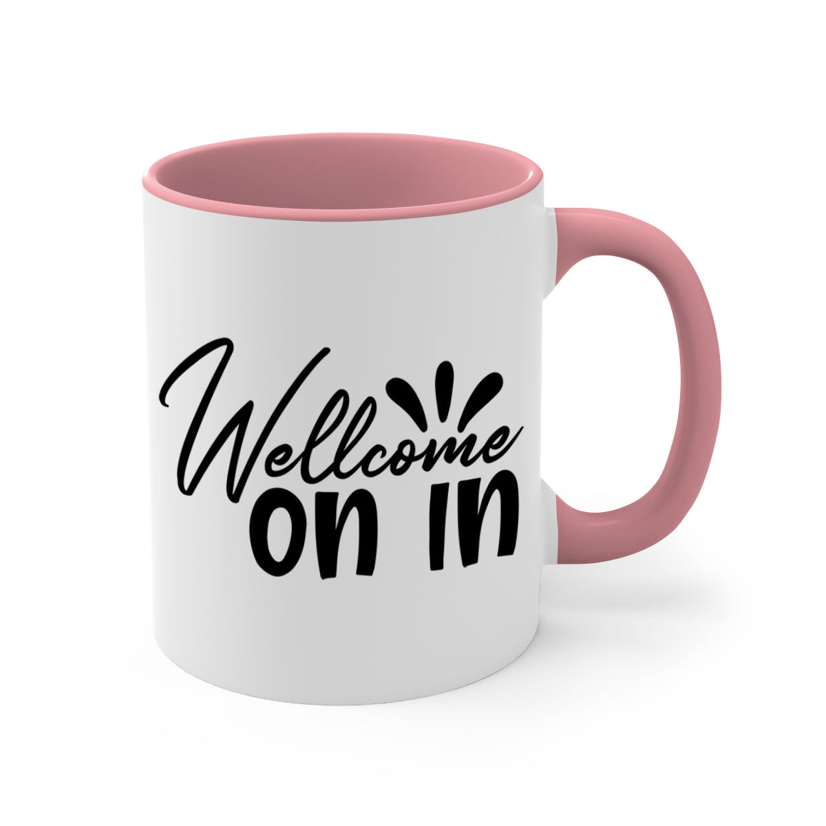 A stylish dont stop be leaving 73# Mug with a glossy finish, featuring a colored handle and interior, available in multiple colors.