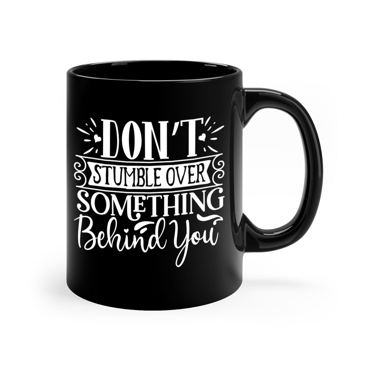 A stylish two-tone ceramic mug with a motivational quote, featuring a colored handle and glossy finish, available in multiple colors.