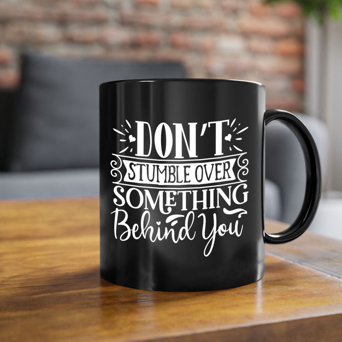 A stylish two-tone ceramic mug with a motivational quote, featuring a colored handle and glossy finish, available in multiple colors.