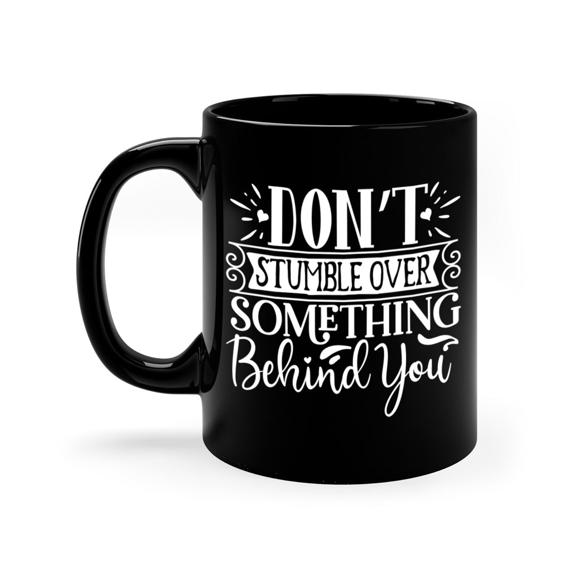 A stylish two-tone ceramic mug with a motivational quote, featuring a colored handle and glossy finish, available in multiple colors.