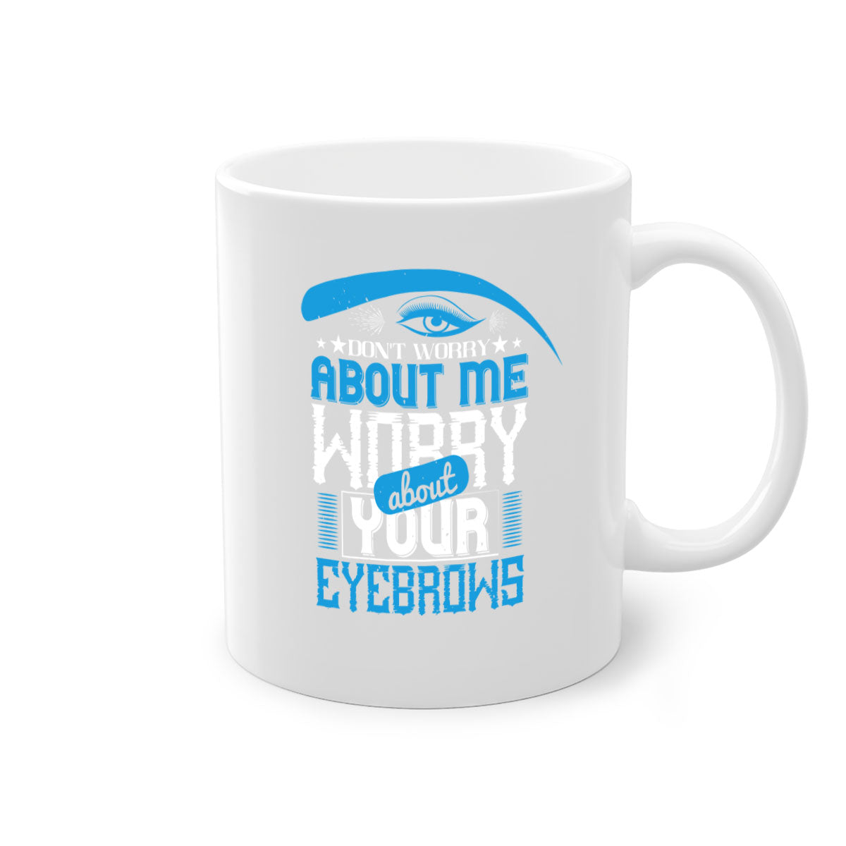 A stylish two-tone ceramic mug with a humorous quote, featuring a colored handle and interior, available in multiple colors.