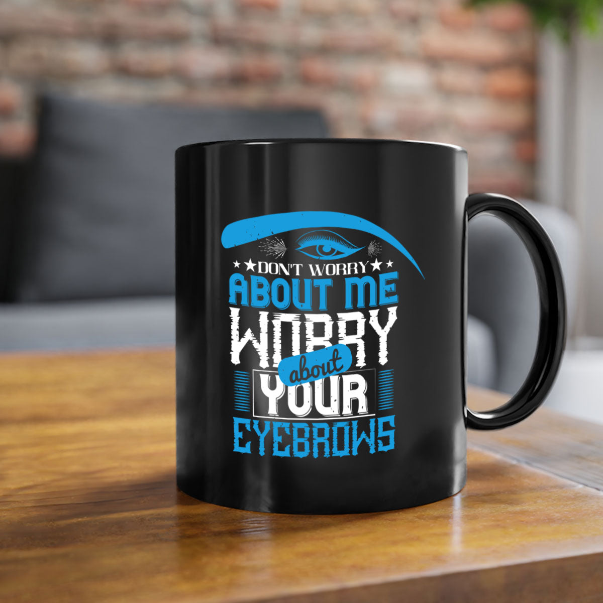 A stylish two-tone ceramic mug with a humorous quote, featuring a colored handle and interior, available in multiple colors.