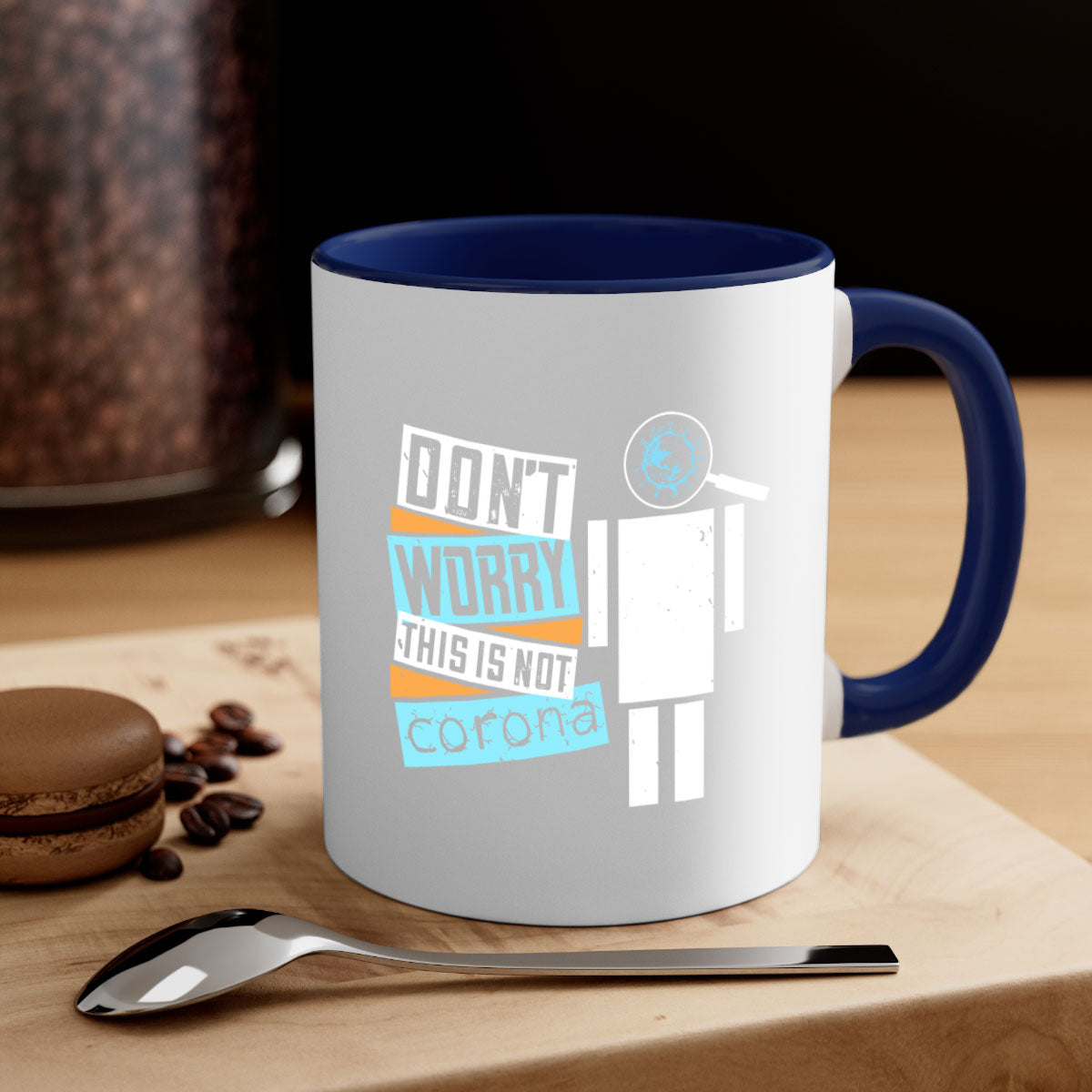 Dont worry this is not corona Style 54# Mug with colorful handle and glossy finish, available in multiple colors.