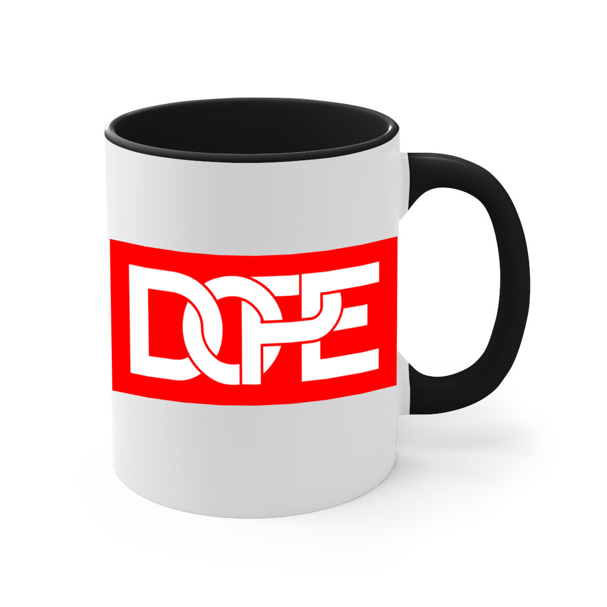 Dope 168# Mug featuring black words and phrases, available in multiple colors with a glossy finish.