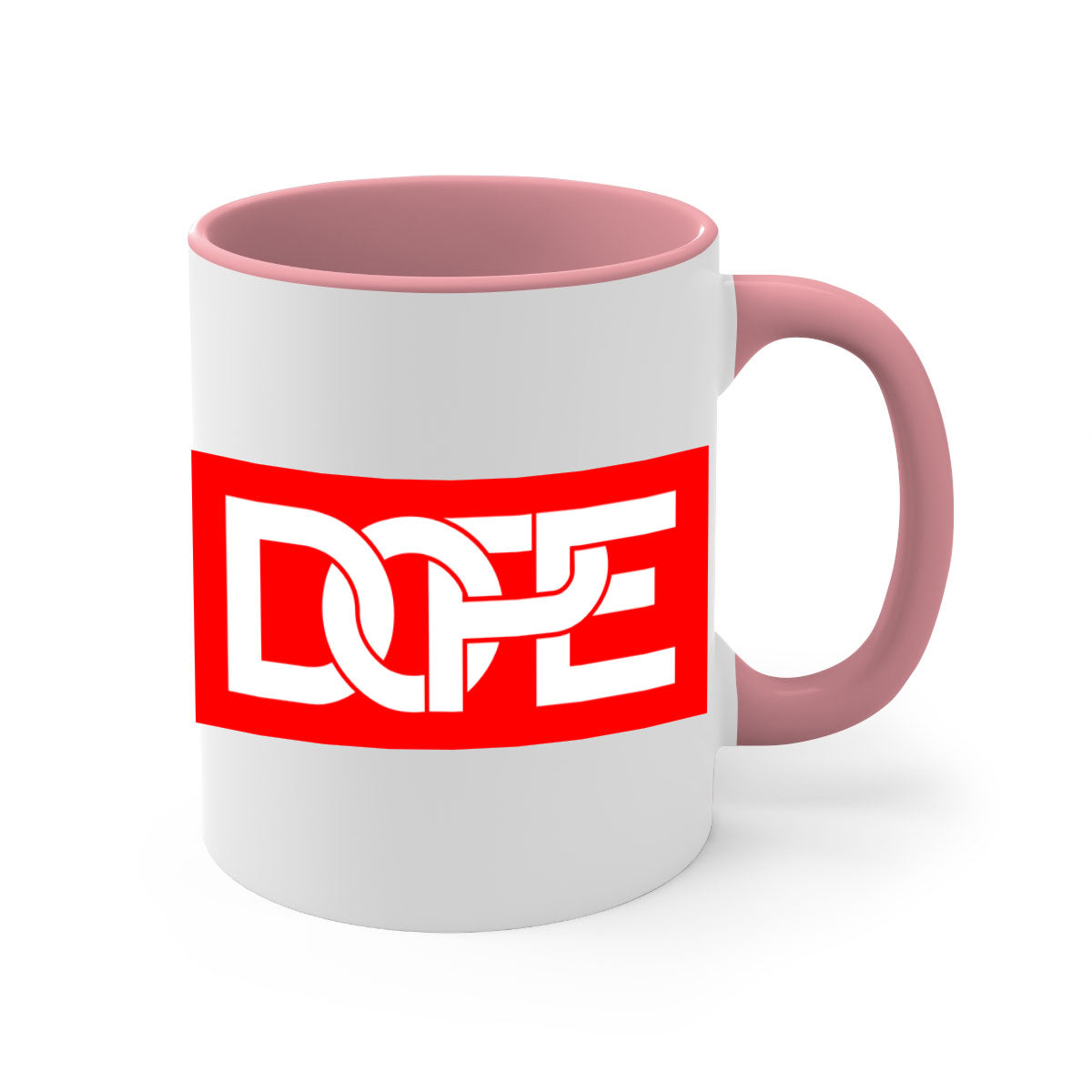 Dope 168# Mug featuring black words and phrases, available in multiple colors with a glossy finish.